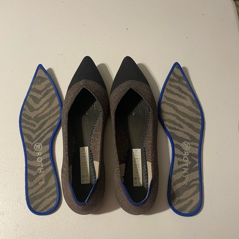 Rothy’s Euc Twilight Metallic Captoe Point Size 12 - image 4